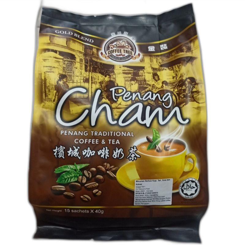 

Coffee Tree Penang Cham Penang Traditional Coffee and Tea 4in1 Isi 15s