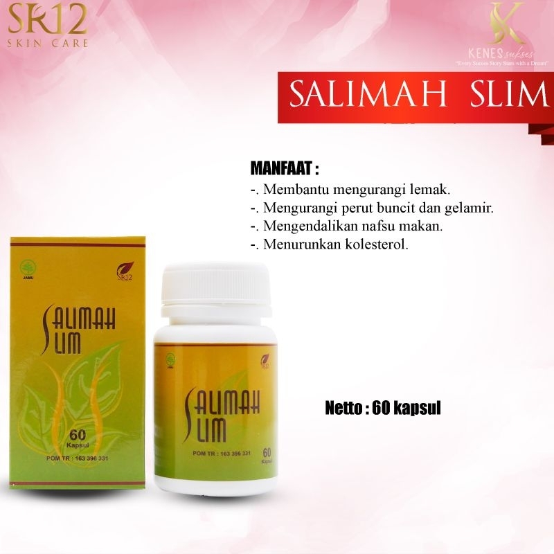 

SALIMAH SLIM SR12 / DIET SEHAT / PELANGSING HERBAL AMAN BPOM