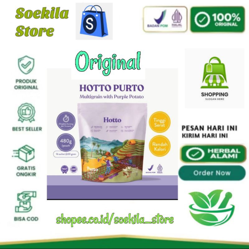 

Hotto Purto Pouch (16 Sachet) Multigrain With Purple Potato