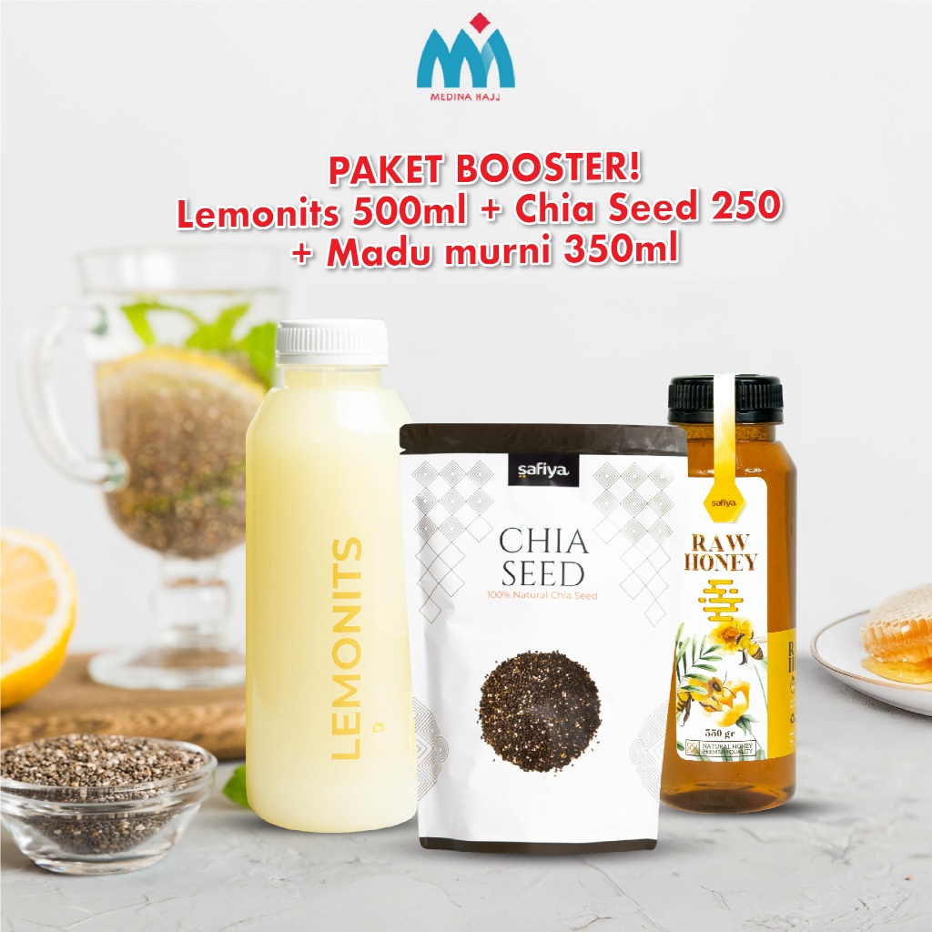 

[Paket Hemat Sehat] 3 In 1 Lemonits 500 ml + Chia seed 250 gr + Madu Murni 350 gr