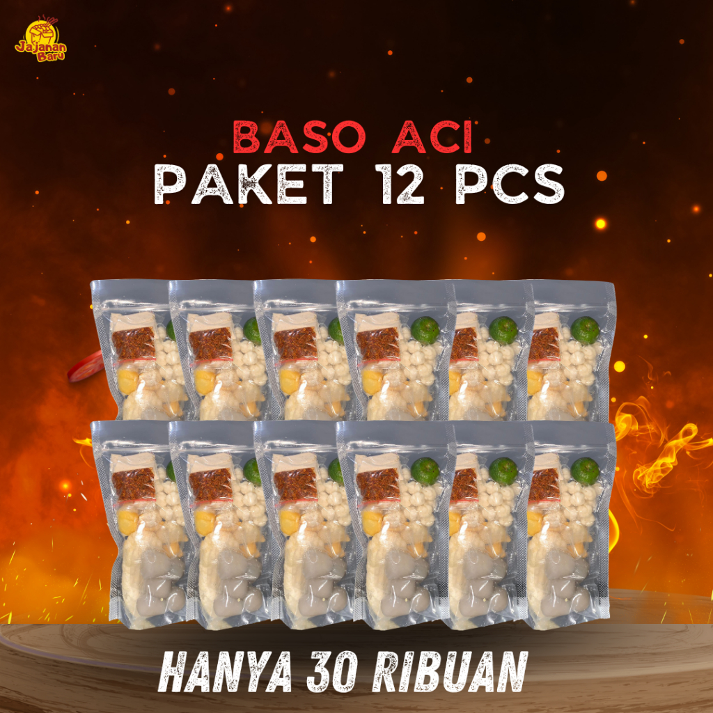 

Baso aci instan paket 12 bungkus isi komplit - pedas - bakso aci - enak - instan - murah - boci