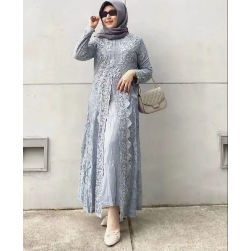 NEW AREIVAL GAMIS PESTA BAHAN BROKAT IMPORT PREMIUM / GAMIS PESTA SUPER MEWAH