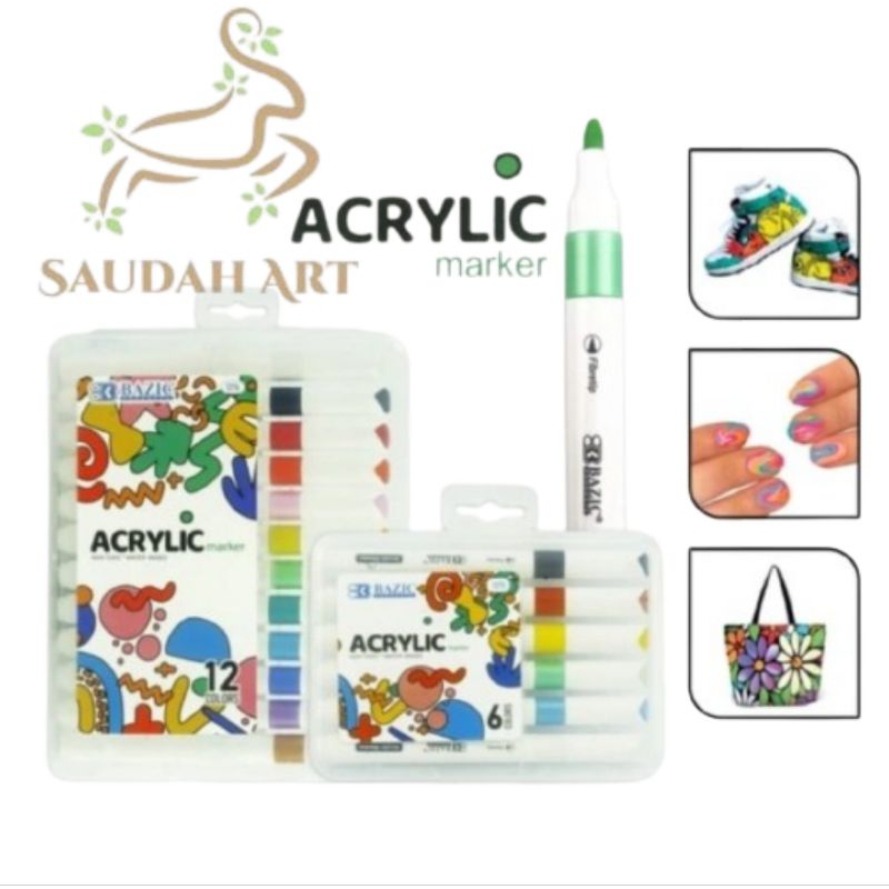 

Acrylic Marker / Spidol Akrilik Bazic 6/12 Warna