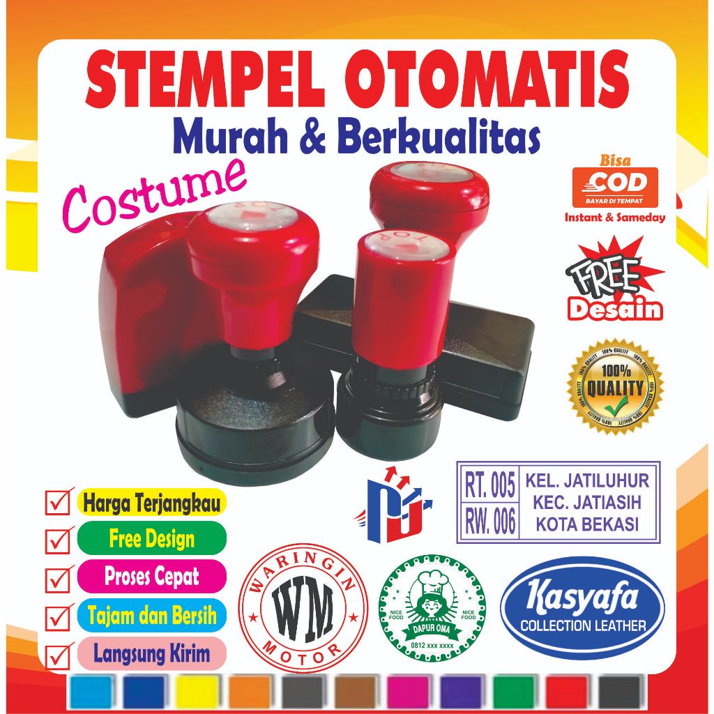 Stempel Otomatis / Stempel Logo / Stempel Custom Ukuran BESAR / EXTRA BESAR