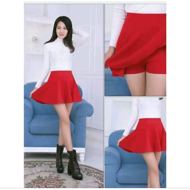 Rok Celana Dewasa Olah Raga Perempuan Polos Short Mini Senam Skirt keren