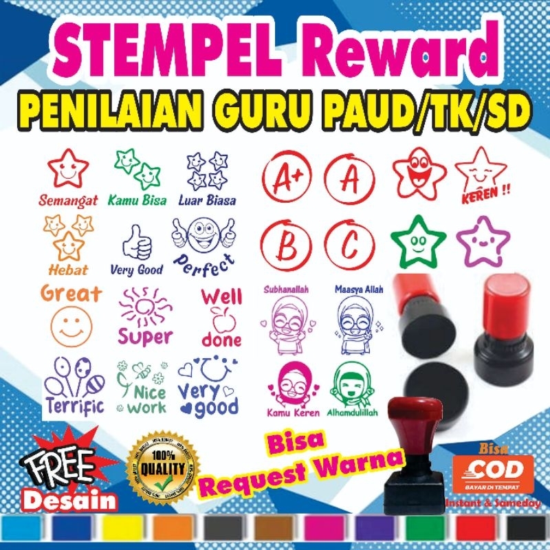 

Stempel Reward Karakter/ Stempel Penilaian Guru PAUD/ TK/ SD