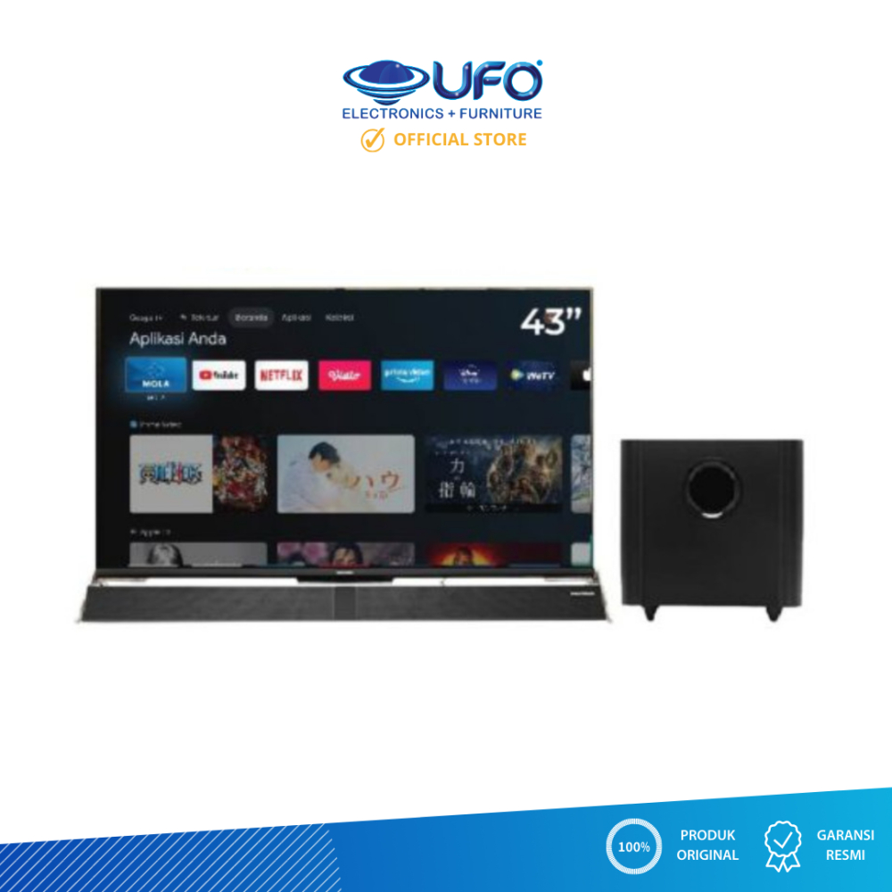 POLYTRON LED TV 43 Inch 4K UHD PLD43BUG5959 SOUNDBAR