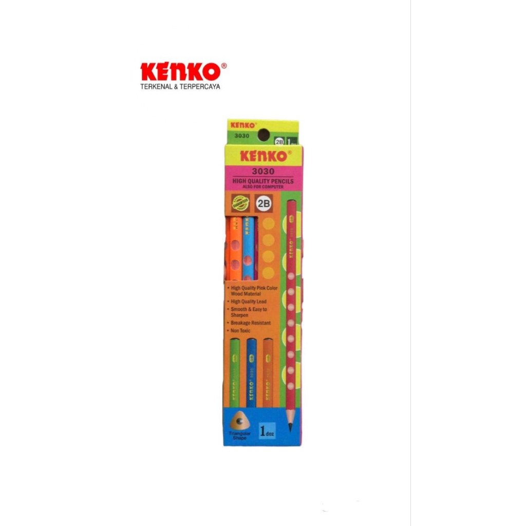 

KENKO PENCIL / Pensil Kayu 2B-3030 TRIANGULAR