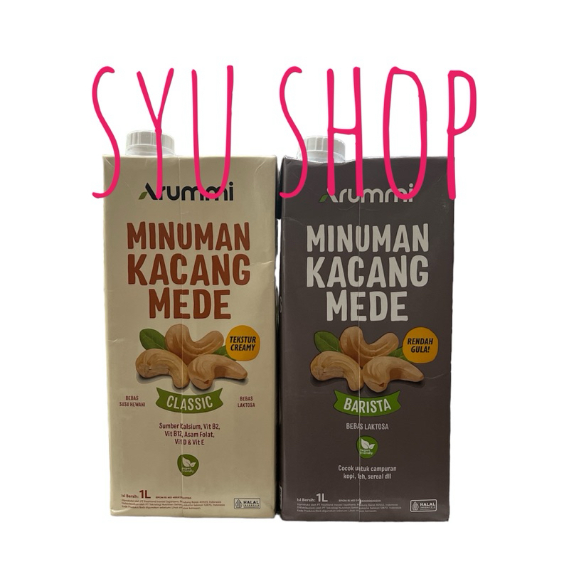 

Arummi arumi cashew milk original classic barista blend drink 1 L liter litre 1L susu kacang mede