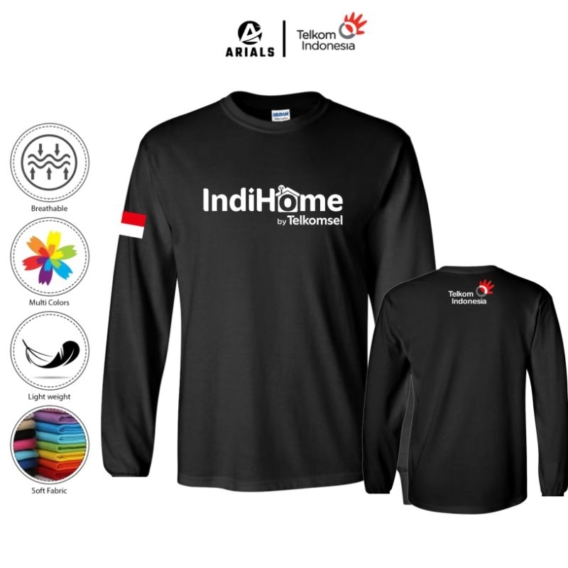 Arials Kaos Baju Lengan Panjang IndiHome by Telkomsel Indonesia