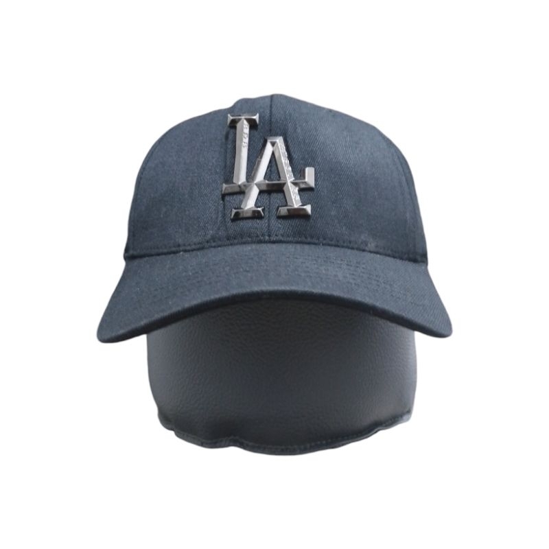 Topi Built Up LA Full Black Logo Besi Second size M-XL