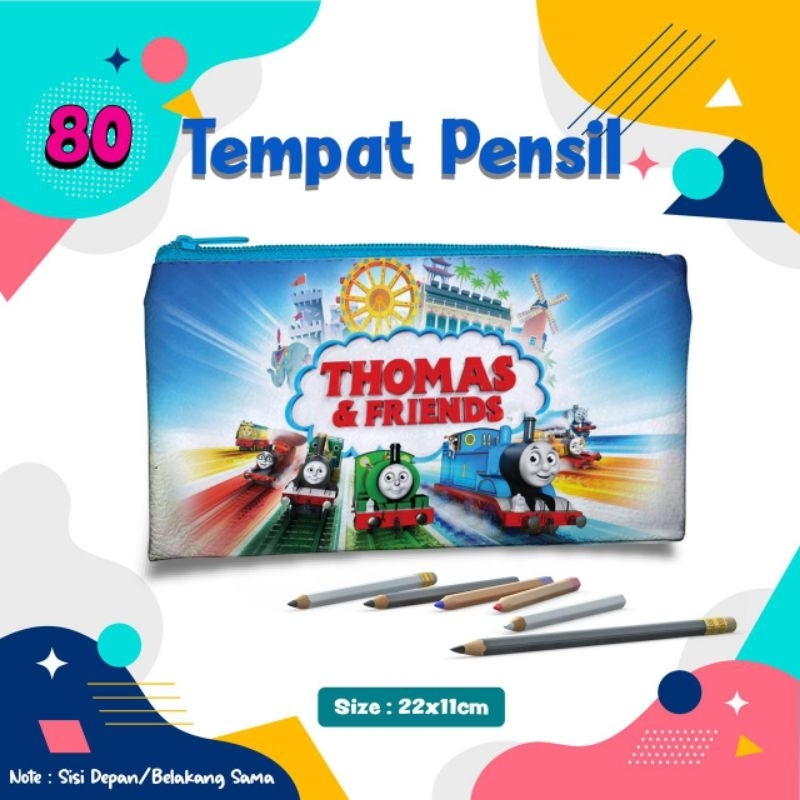 

tempat pensil tomas dan friends tas pensil wadah pensil pouch dompet kostak