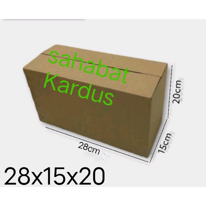 

kardus box Ukuran 28x15x20 cm single wall polos