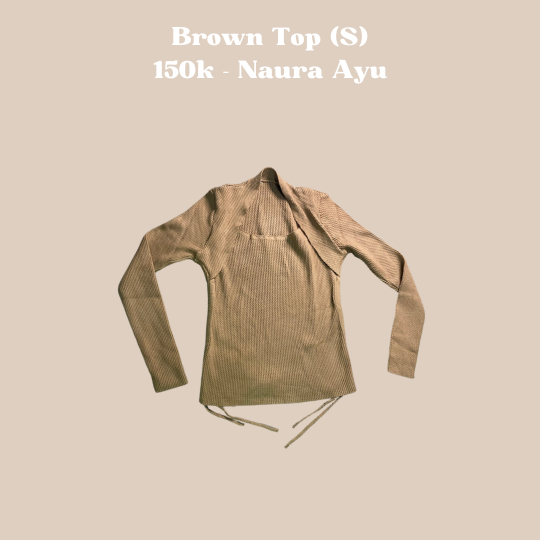 Brown Top Size S - Naura Ayu