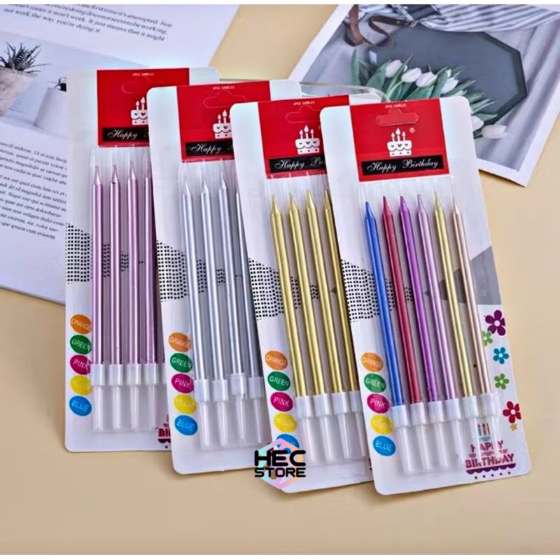 LILIN METALIK PANJANG | LILIN METALIK PESTA ULANG TAHUN | LILIN ULANG TAHUN