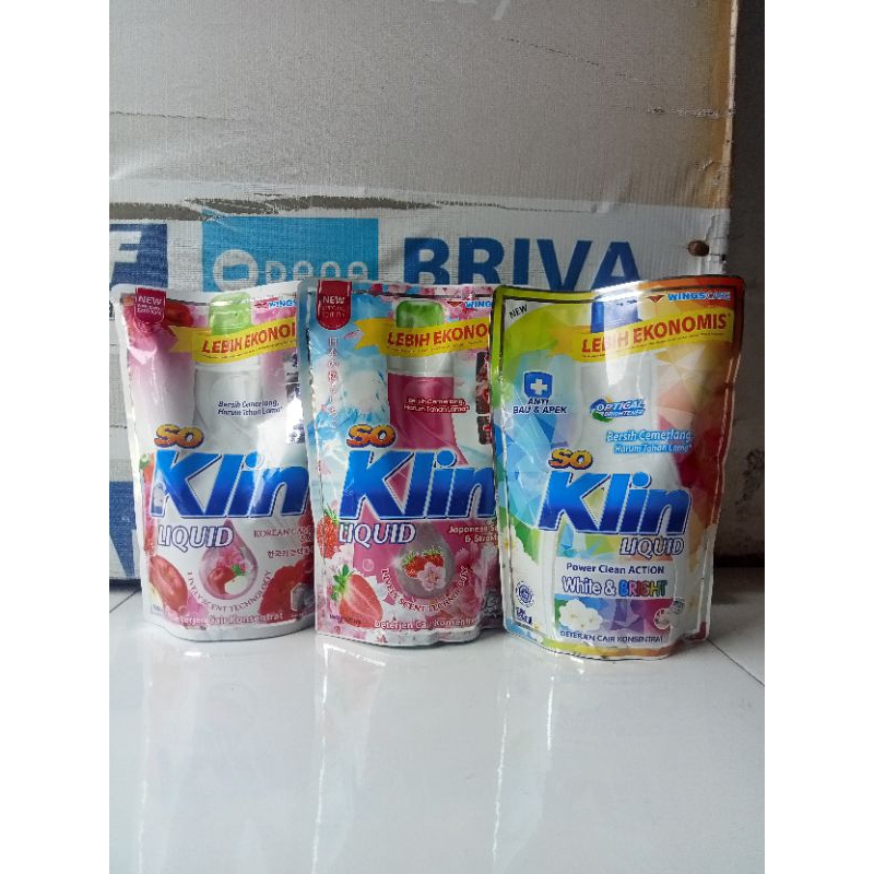wings Care So Klin Liquid Deterjen Detergen Cair Konsentrat Netto 525 mL