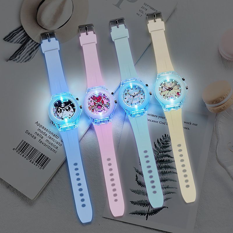 Matt jam tangan anak sanrio lucu viral lampu LED nyala