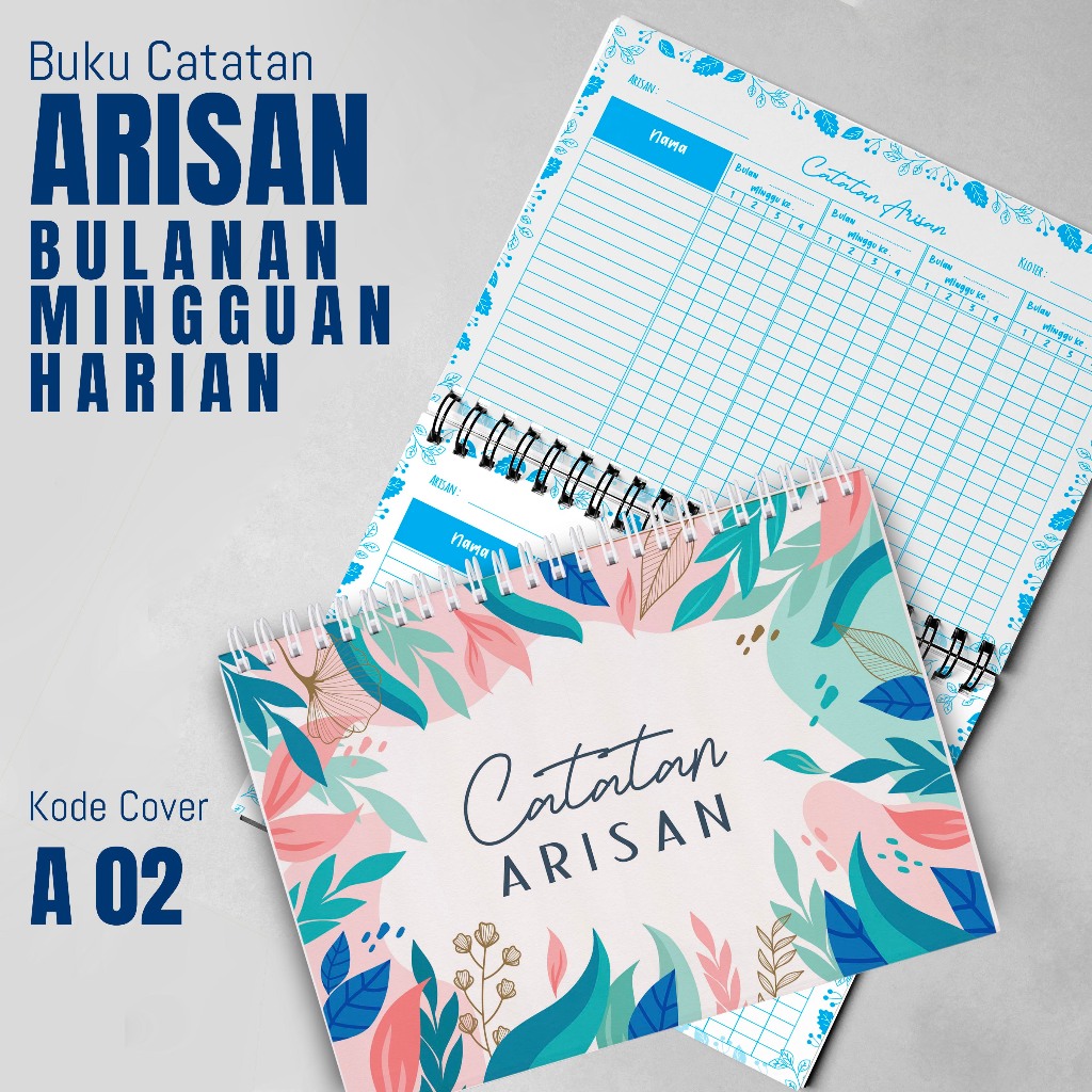 Hanabi Buku Catatan Arisan Harian Mingguan Bulanan Kode A02