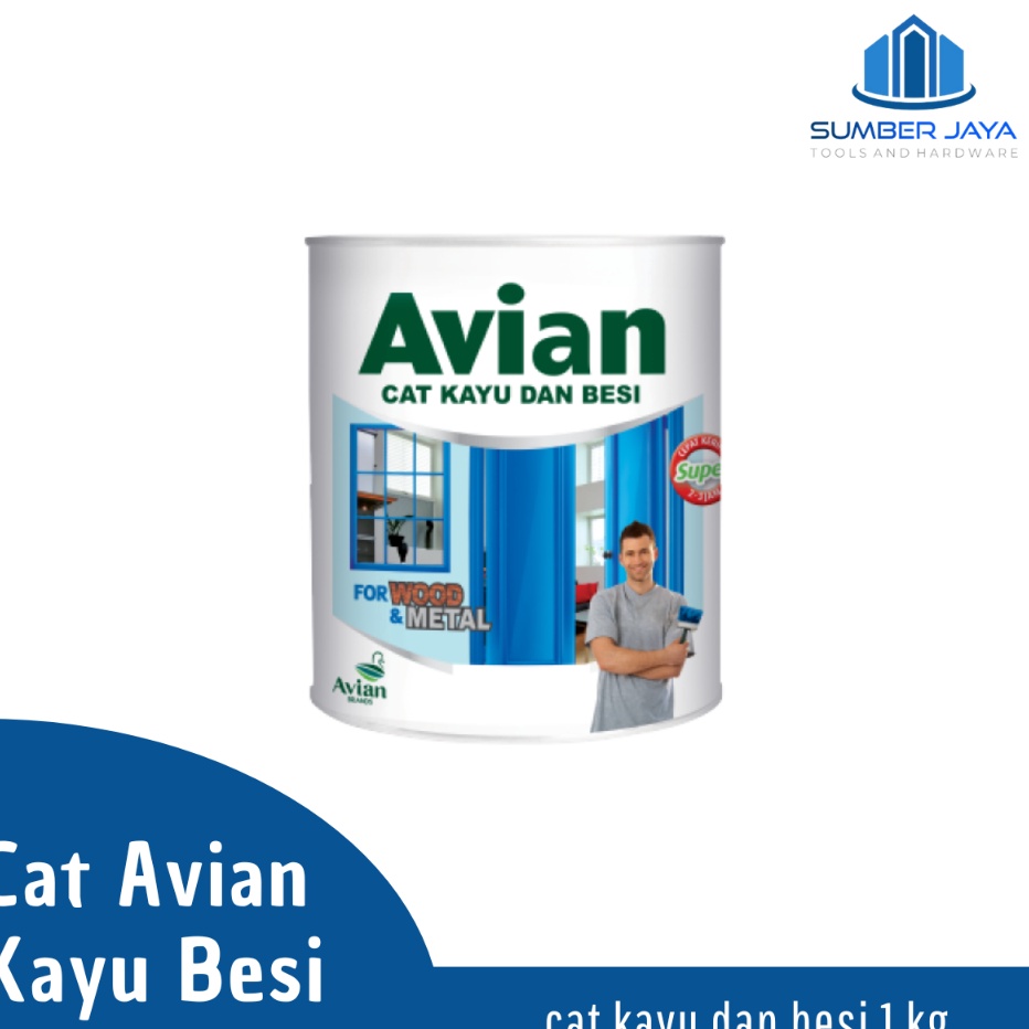 

PERFECT CAT MINYAK MERK AVIAN 9 L Untuk Kayu Dan Besi warna banyak