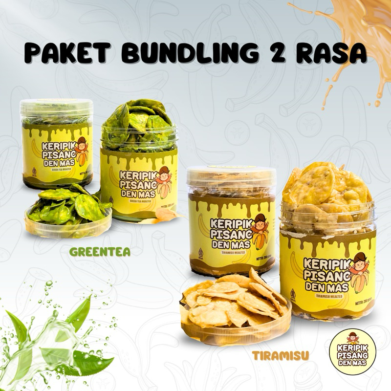 

PAKET BUNDLING KERIPIK PISANG COKLAT LUMER || RASA TIRAMISU DAN GREENTEA