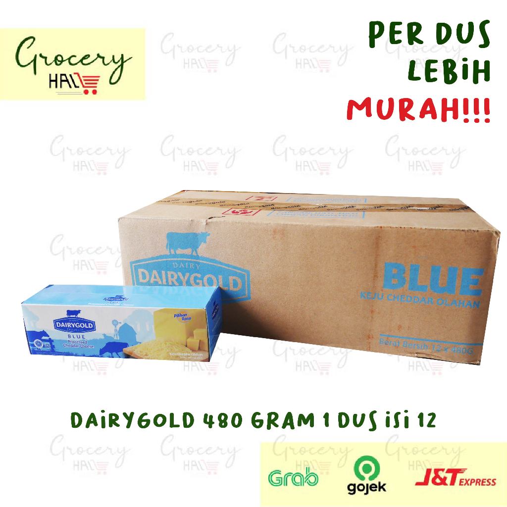 

[ HARGA DUS ] DAIRY GOLD KEJU CHEDDAR 480 GRAM - DAIRYGOLD CHEDDAR CHEESE - 1 DUS ISI 12