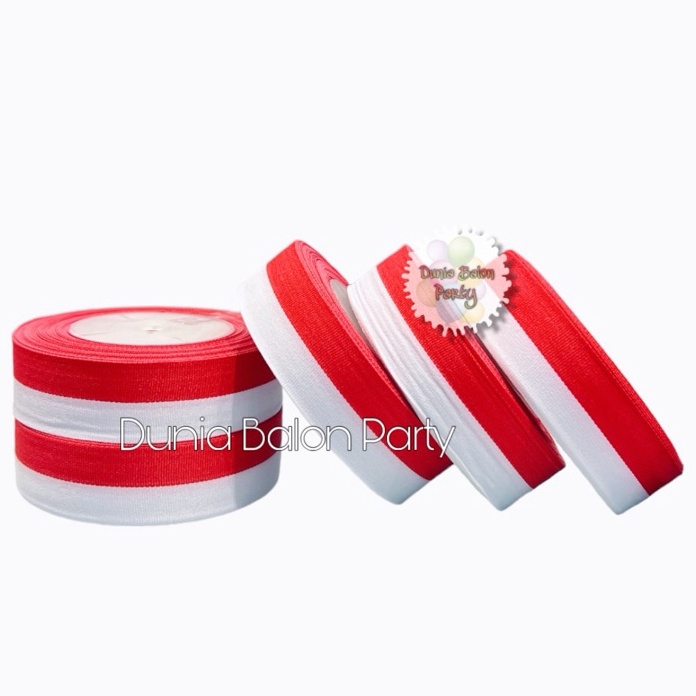 

SPESIAL DISKON Pita Satin Merah Putih Ukuran 1 inch Pita Merah Putih 254 cm