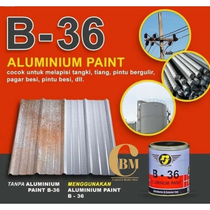 

Cat Alumunium B36 RJ LONDON Cat Minyak Silver Cat Minyak 1 gram