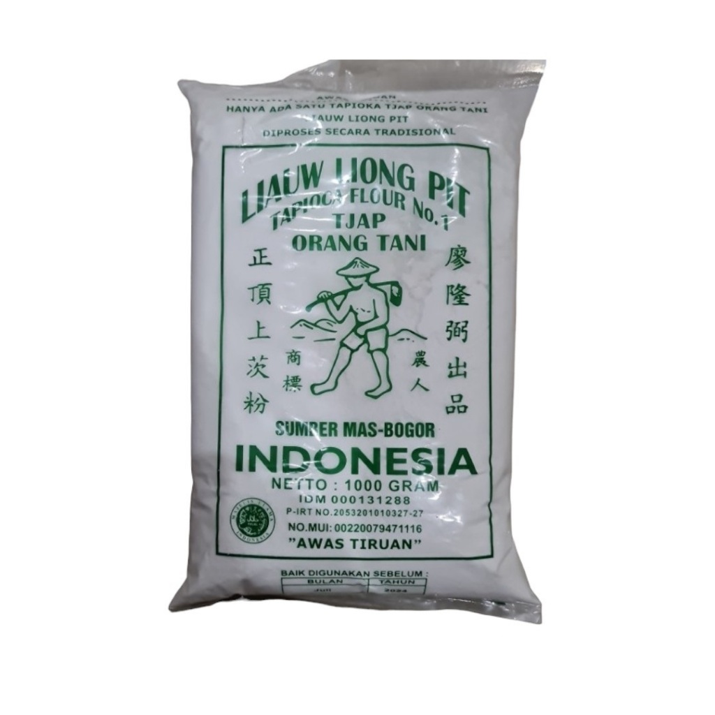Tepung tapioka tapioca sagu cap pak tani asli Liauw Liong Pit 1kg 1 kg (Pack)