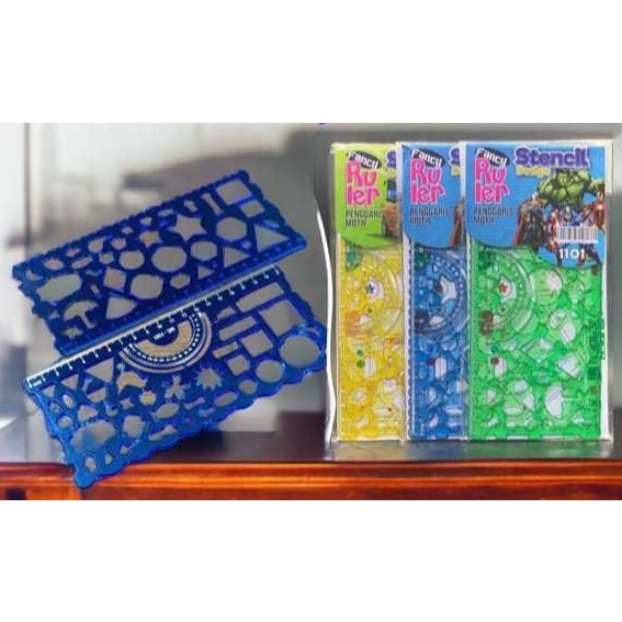 

[1 Set] Penggaris Stensil Fancy Motif Shiru 1101/ Rol Set / Garisan Stensil Fancy Motif Shiru 1101