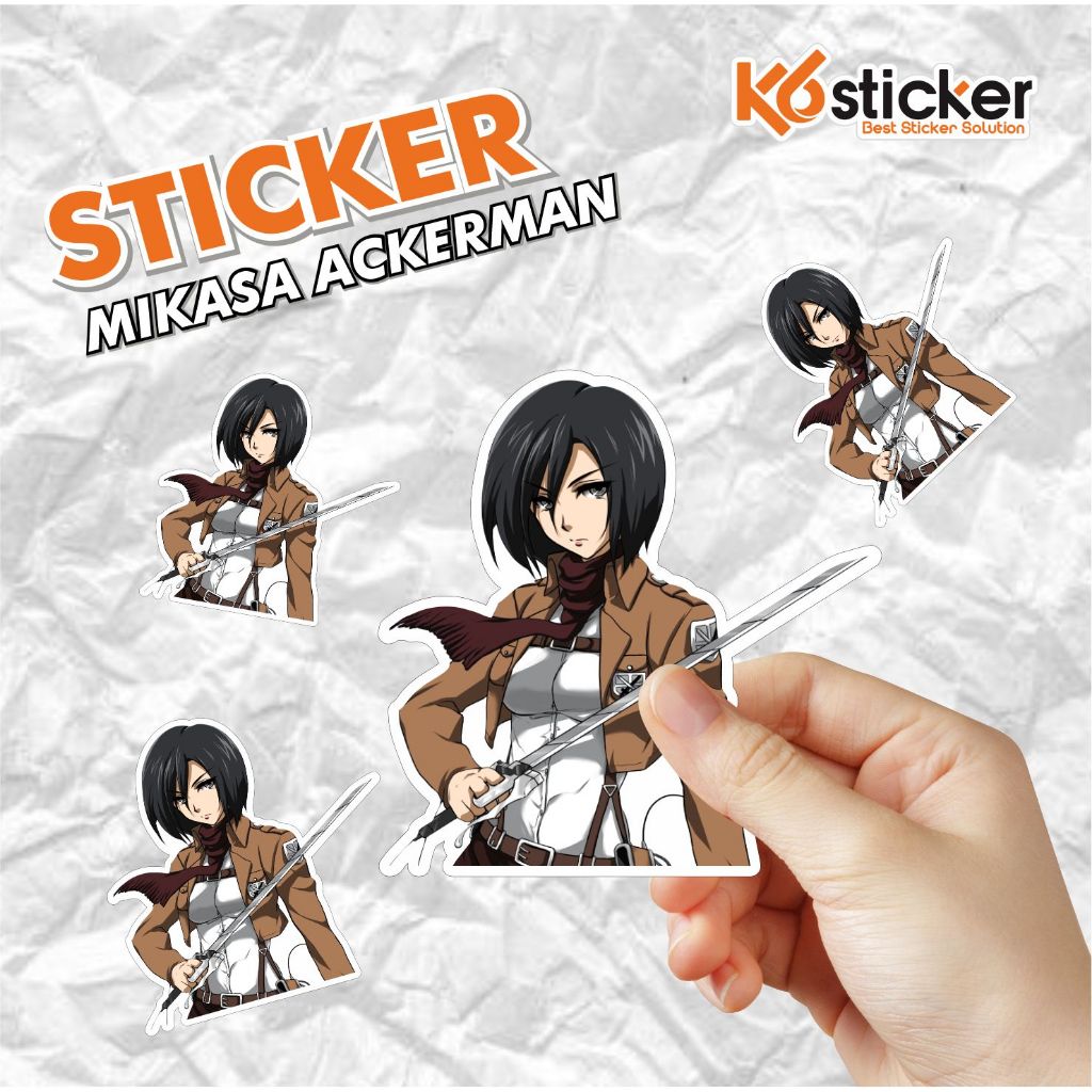 

Stiker Sticker Mikasa Ackerman Case Phone Logo Brand Band Aesthetic Journal Clothing Basic Casing Striping Tempel Label Merk Dinding Graftac Vinyl High Quality decal