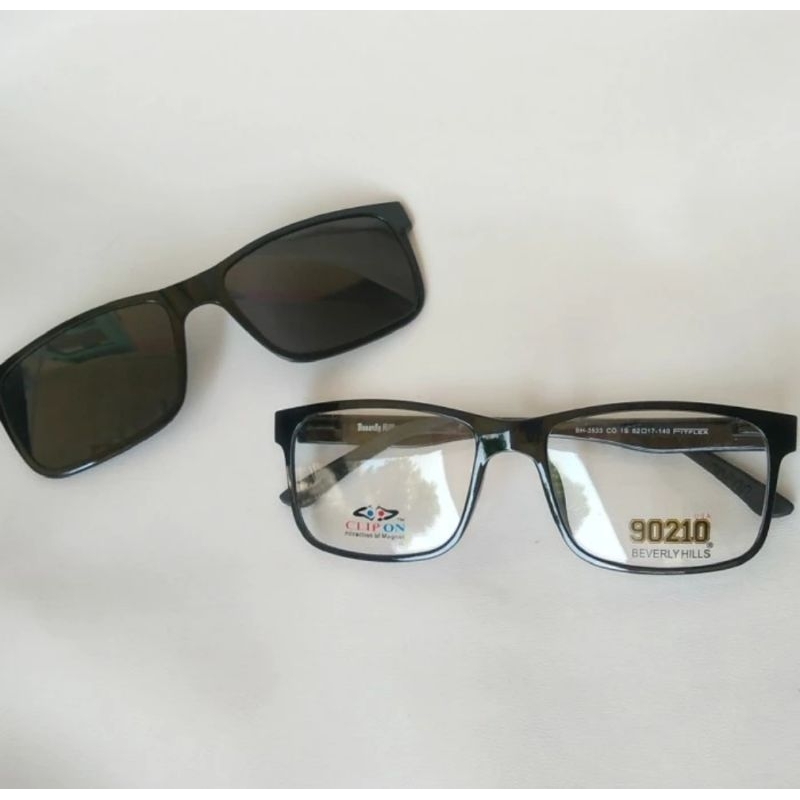 Frame Kacamata Beverly Hills ClipON BH3533 Black Original