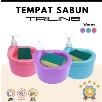 ( OPEE GROSIR )TEMPAT SABUN CUCI PIRING 1000ml + SPONS cuci piring 2in1 | wadah sunlight