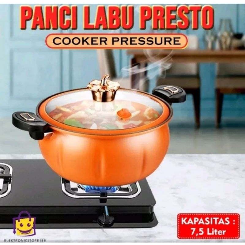 Panci Presto Labu 8L Anti Lengket Kekinian New Model Presto