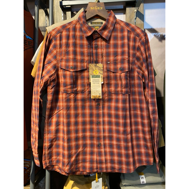 KEMEJA MGEE CASUAL ORIGINAL DISTRIC c005 RED LENGAN PANJANG