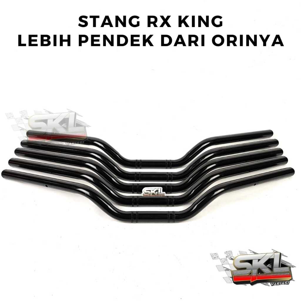 STANG STIR RX K RX KING RX S YT 115 HITAM GLOWSY PREMIUM MODEL STYLE BYANKEROK STANG PENDEK RX KING 