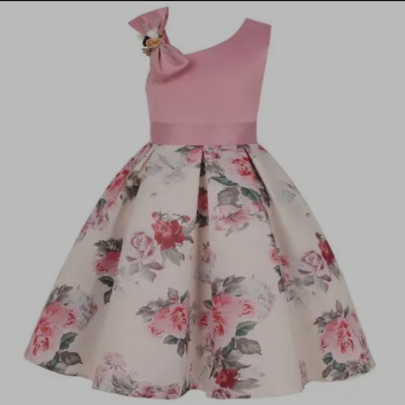 Dress Anak Premium Motif Bunga/ Dress motif bunga