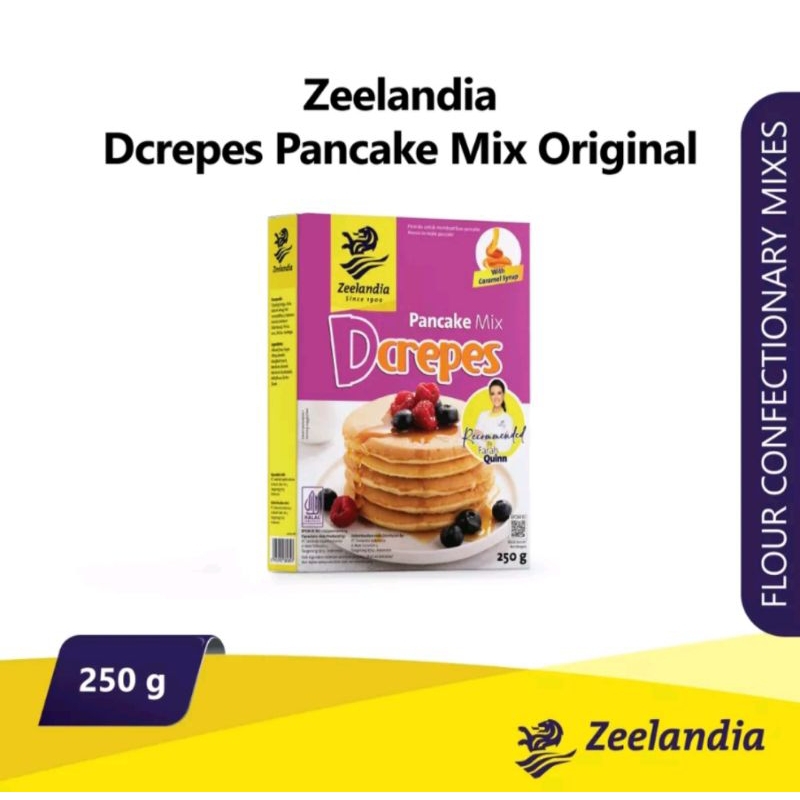 

D'Crepes Pancake Mix Original 250gr - Tepung Pancake - Free Sirup Caramel