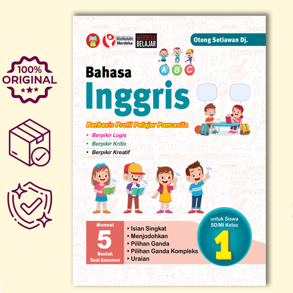 Buku Bahasa Inggris SD Kelas 1 Kurikulum Merdeka / Memuat 5 Bentuk Soal Asesmen