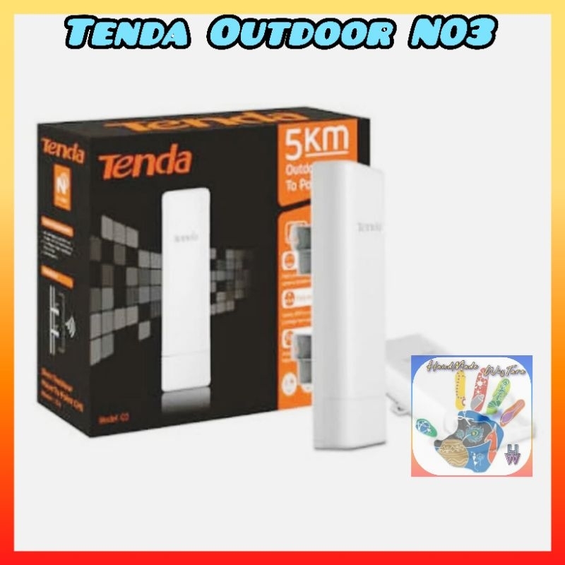 Tenda Outdoor N03 5KM & Tenda Indoor N301 3 In 1 Router Wifi Repeater Wireless Access Point