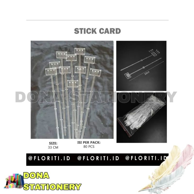 STIK KARTU PLASTIK BUKET/Bunga Florist/Stik Card/Stik Foto/Stik Kartu Bukrt/Stik Foto Bucket/Stik Ka