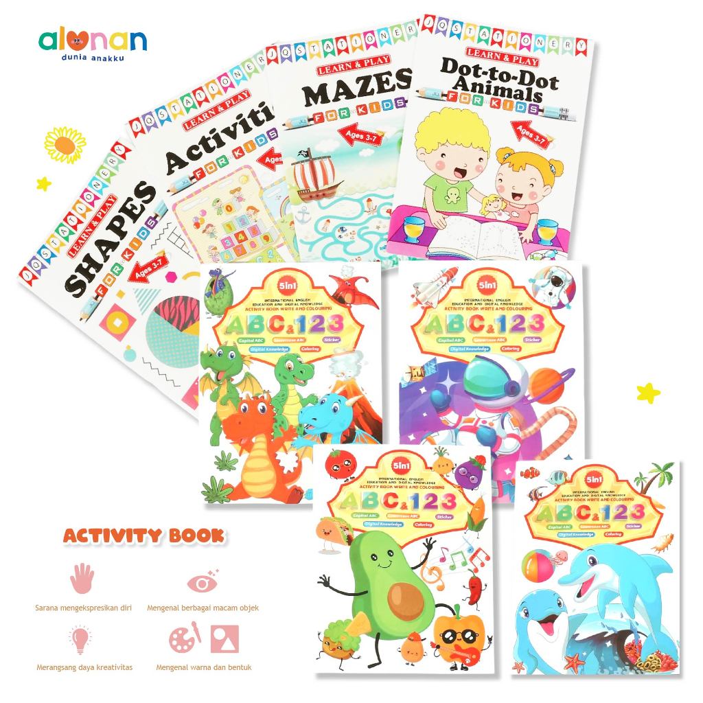 

ALUNAN Learning & Coloring Book - Buku Mewarnai