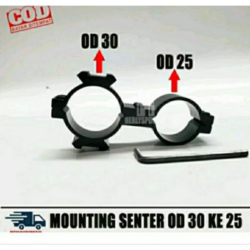 mounting braket senter/laser OD 30/25 mounting angka 8 tube 25 dan 30
