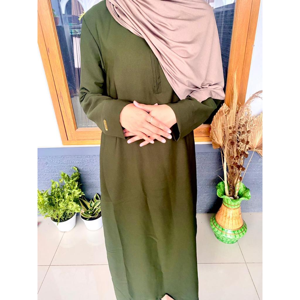 Abaya Hitam Polos Wanita Abaya Basic Abaya Wolvis Premium