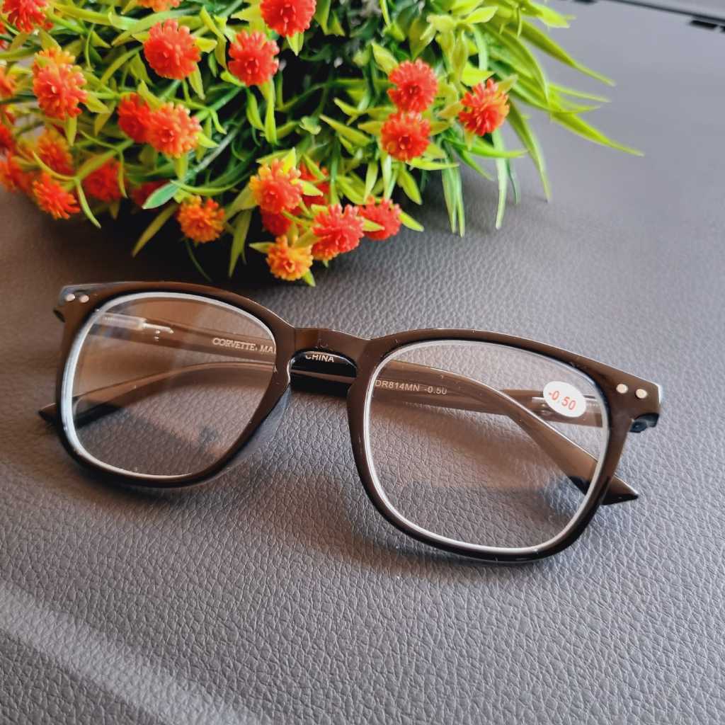 Kacamata Minus DR814MN.Untuk Wanita Pria KacaMata Optik Minus -0.50/0.75/1.00/1.25/1.50/1.75/2.00/2.