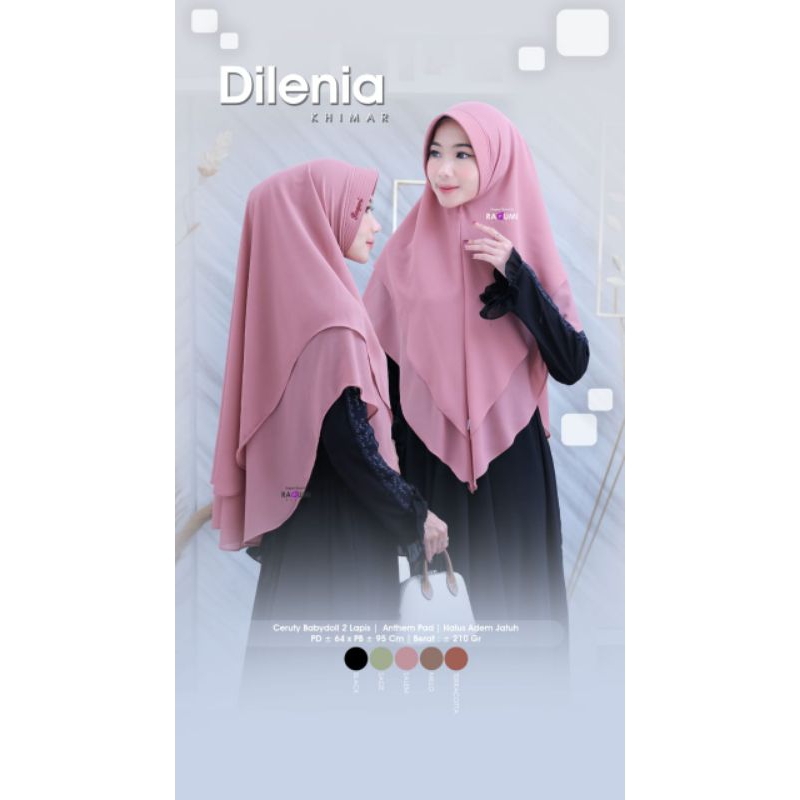 DILENIA KHIMAR RAQUMI HIJAB ORIGINAL | KHIMAR CERUTY BABYDOL RAQUMI | KHIMAR RAQUMI PAD ANTH