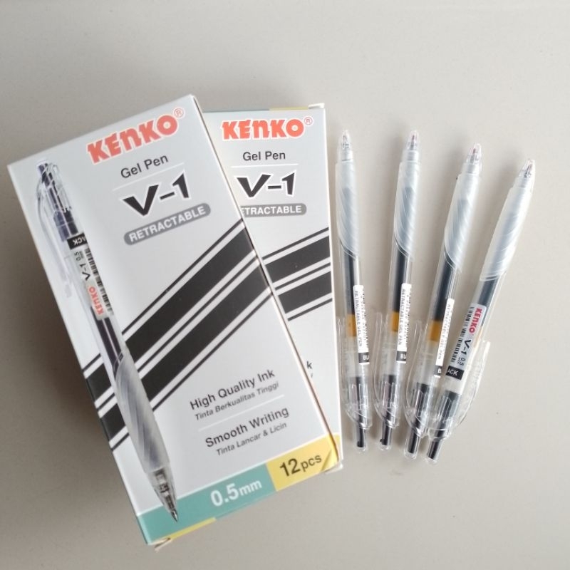 

Pulpen Gel Pen Kenko V-1 0.5mm ( 12 Pcs ) [ Original ]