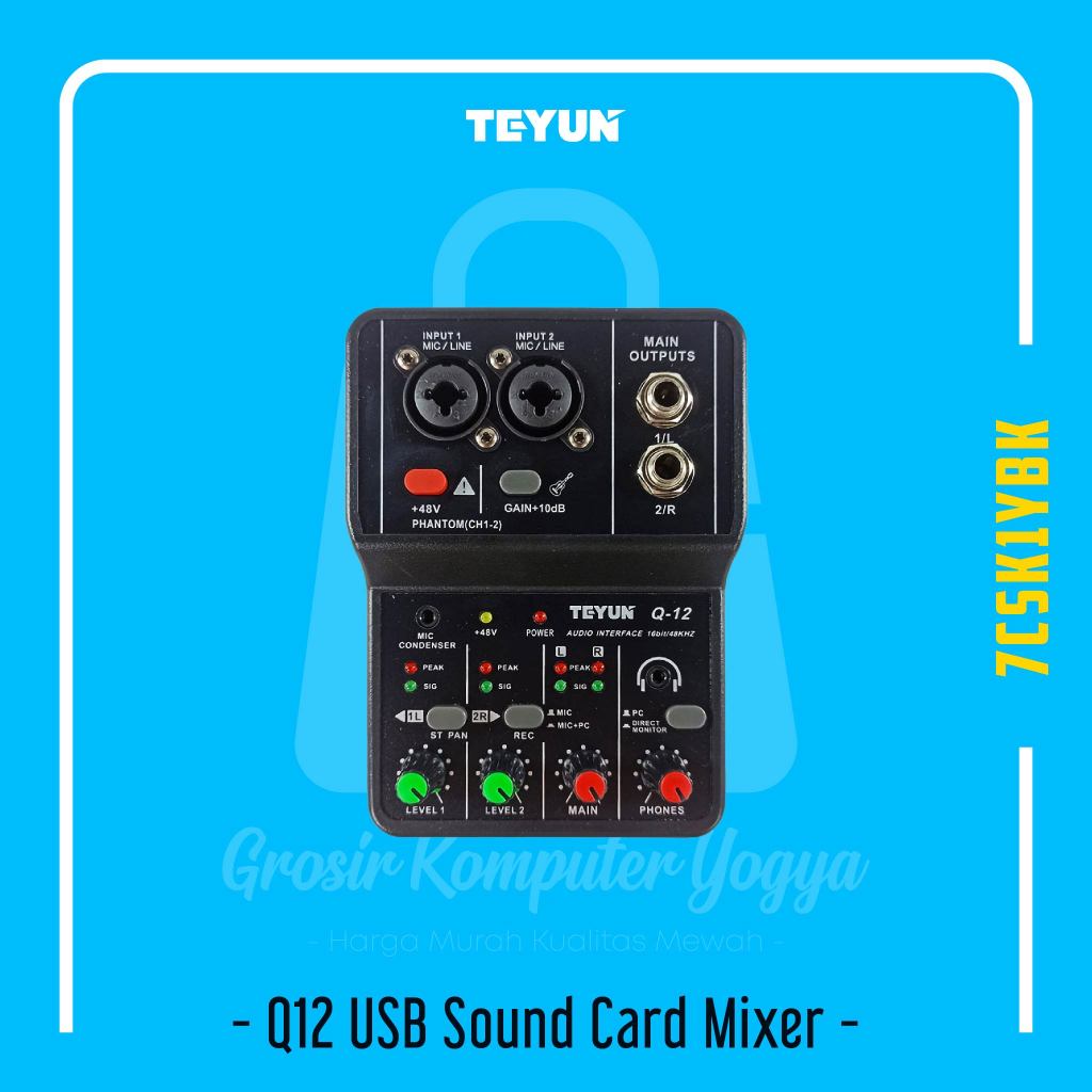 Teyun Q12 Mini Design Mixer Portable USB Sound Card