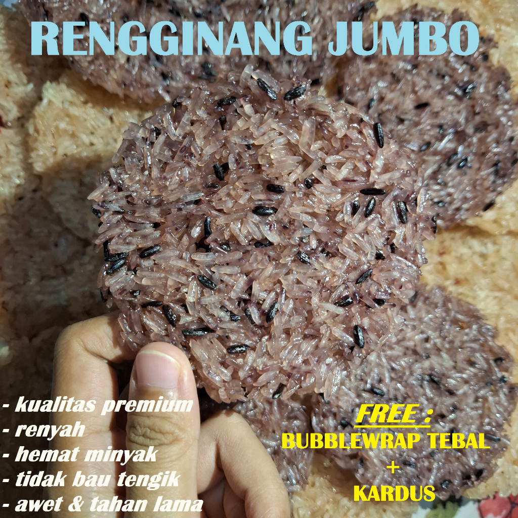 

PREMIUM!! ANTI BAU TENGIK - RENGGINANG JUMBO BERAS KETAN (MENGEMBANG 2X LIPAT)