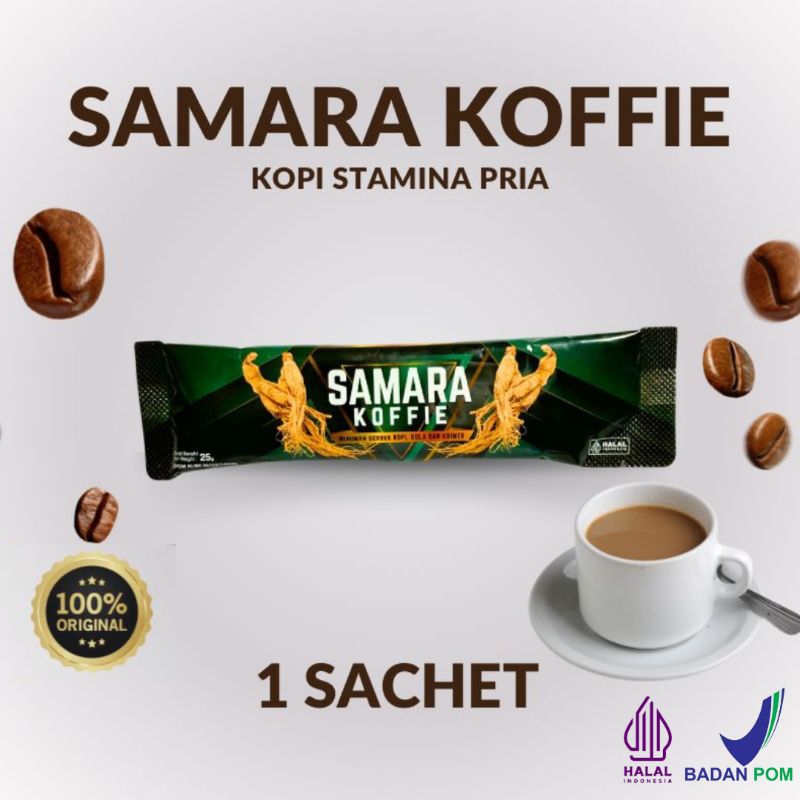 

KOFFIE SAMARA Minuman Kopi Herbal Penambah Stamina 1 saset