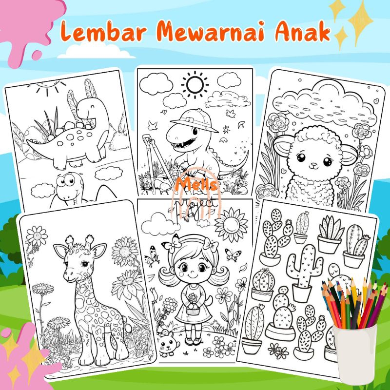 

KERTAS MEWARNAI ANAK PAUD TK SD- A4 A5 80 Gsm